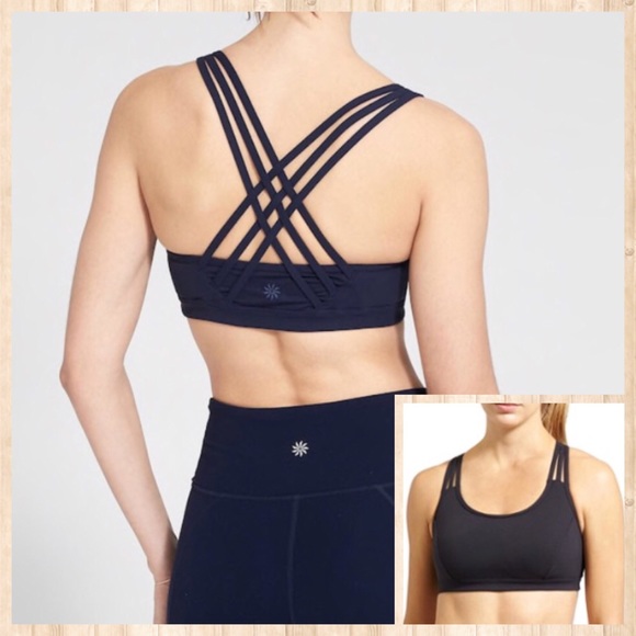 Athleta Other - Athleta Black Fully Focused Strappy Sports Bra XXS